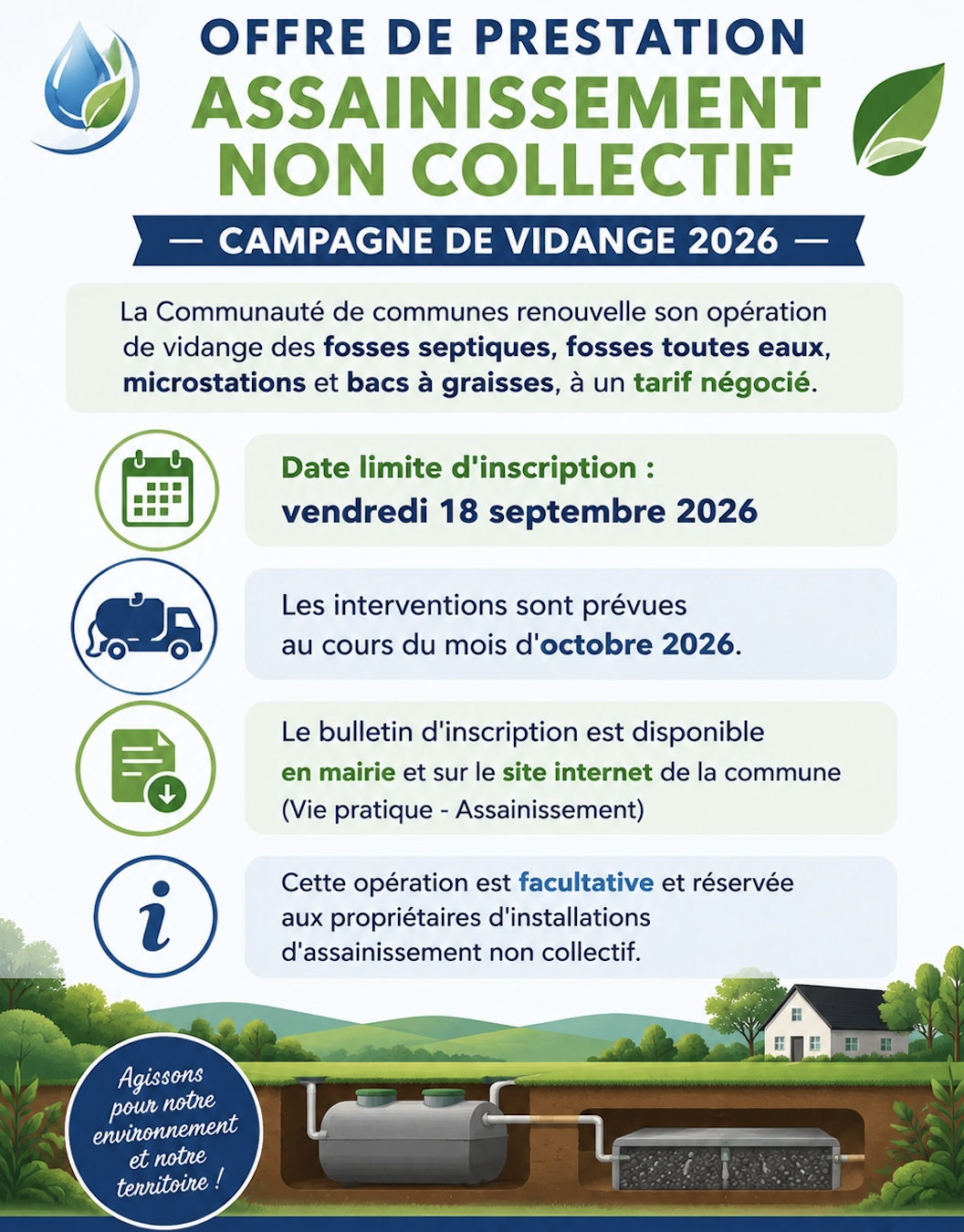 affiche offre assainissement
